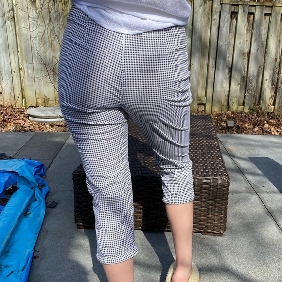 Vintage Black & White Checkered Pants - Picture 3 of 4
